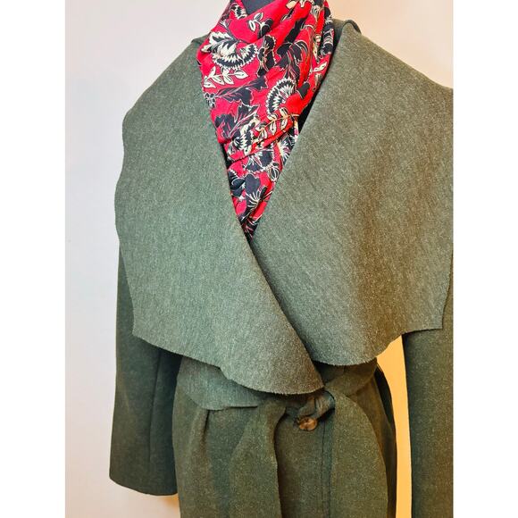 INDIGO ROSE Wrap Coat with Oversized Collar Fall or Winter - Picture 3 of 7